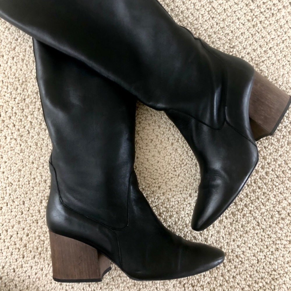 Genuine leather boots Massimo dutti
